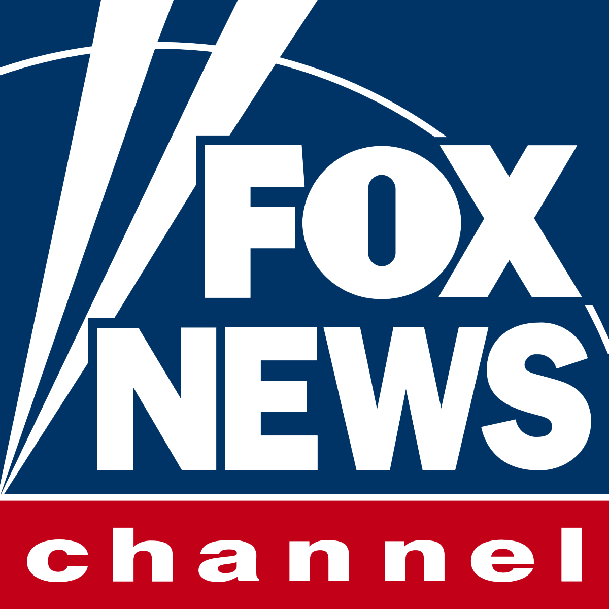 The Fox News Channel logo, seen at BeSpoke Orthodontics in Burtonsville, MD, shows bold white text on blue with white beams and "channel" in white on a red bar.